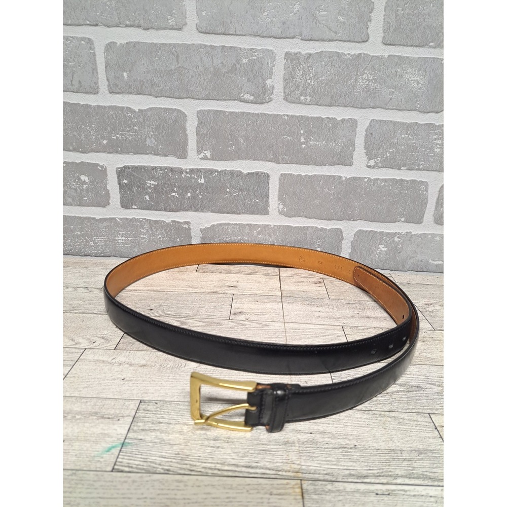 Trafalgar‎ Mens Hand Polished Black Leather Belt Size 40